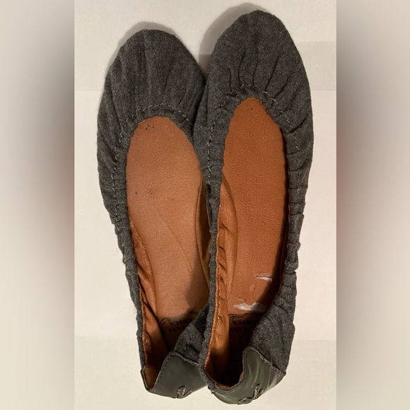 7 LUCKY BRAND Flats Flannel fabric slip on pleated gathered - Picture 3 of 10